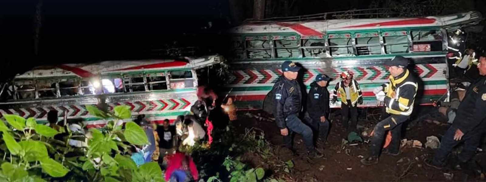 ග්වාතමාලාවේ බස් අනතුරකින් පුද්ගලයින් 15ක් මරුට